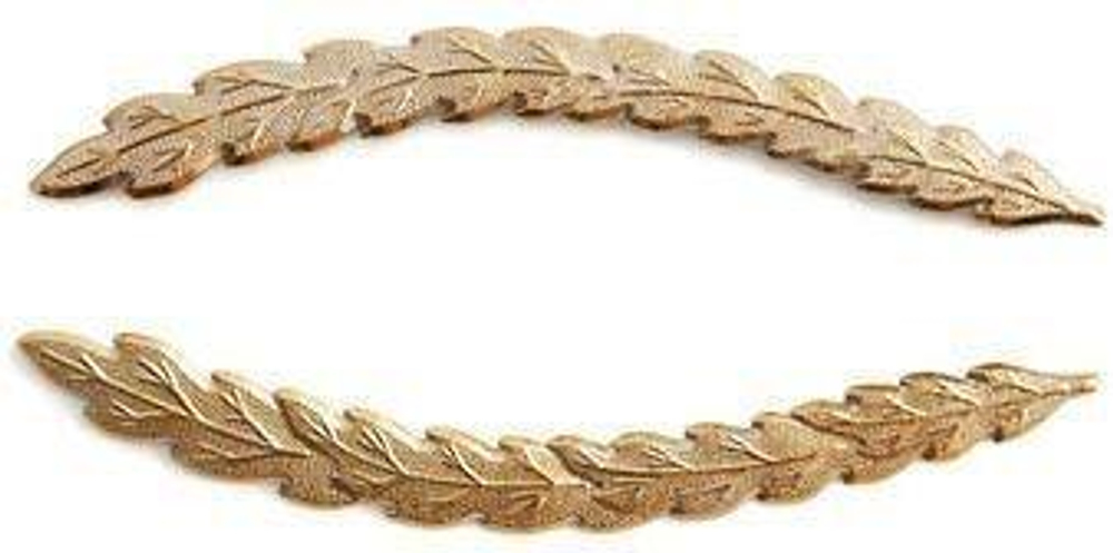 Орнамент металлический лавровые листья на козырек фуражки