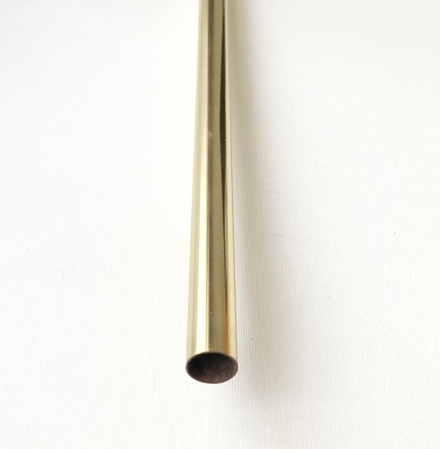 Труба Ост гладкая для кованого карниза d16, цвет латунь