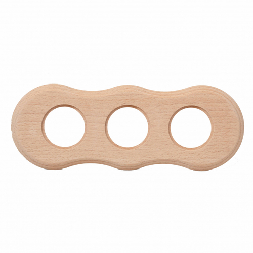 Рамка 3-х постовая для скрытого монтажа (дерево, Натурэль) BF8-630-10