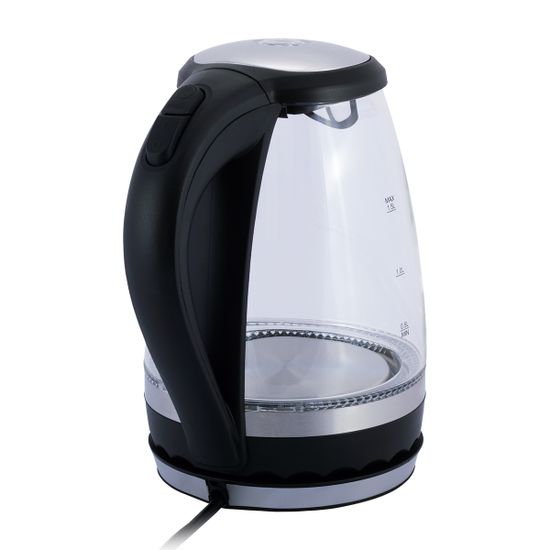 Чайник электрический 1,5 л. стеклянный Kamille KM 1701B с синей LED подсветкой