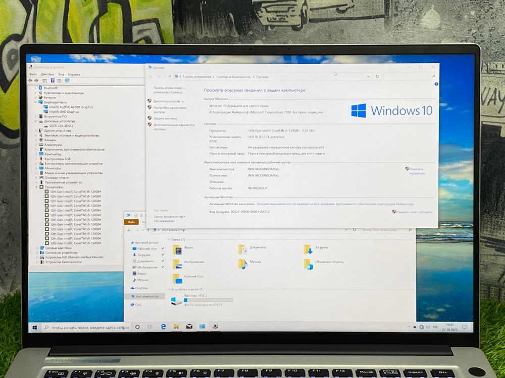 Ультрабук ThundeRobot 16' 2,5K i5 12450H/ARC A370M/16GB/512GB/ ThunderBook 16[JT009FE09RU]/Windows 10