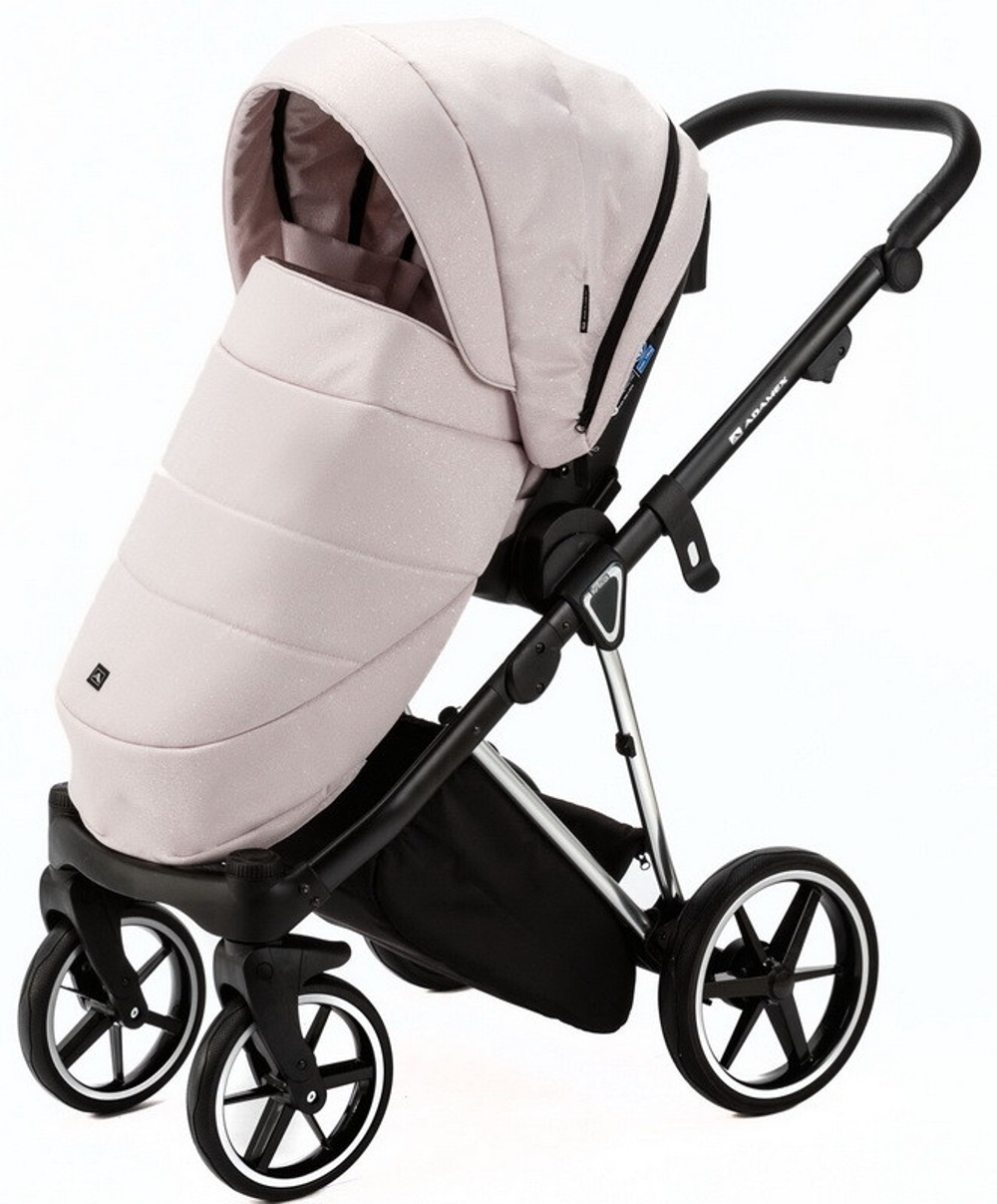 Детская коляска Adamex Belissa Special Edition 3 в 1 B-PS590 (РОЗ С БЛЁСТ ХРОМ.РАМ)