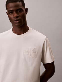 Футболка Calvin Klein Velvet Monologo Relaxed Chalk