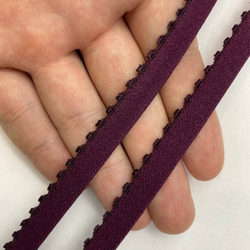 Отделочная резинка становая слива 10 мм, цв. 2605