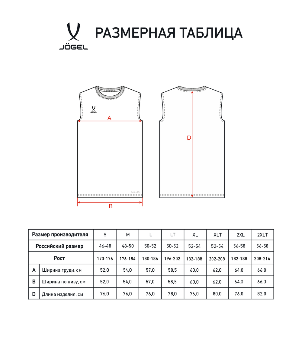 Майка тренировочная JÖGEL DIVISION PerFormDRY Training CVC Z4, темно-синий