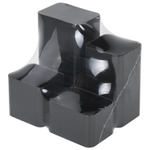 Подставка-органайзер BRAUBERG COMPACT, 4 отделения, 92×114×102 мм, черная, 4 штуки в комплекте.