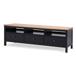 Тумба под ТВ Хемнэс Hemnes/ Кымор, 183х47х57 см, черный/светло-коричневый