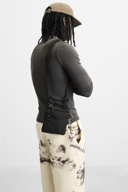 ZARA ТЕХНИЧЕСКАЯ СУМКА ЧЕРЕЗ ПЛЕЧО, ЧЕРНЫЙ