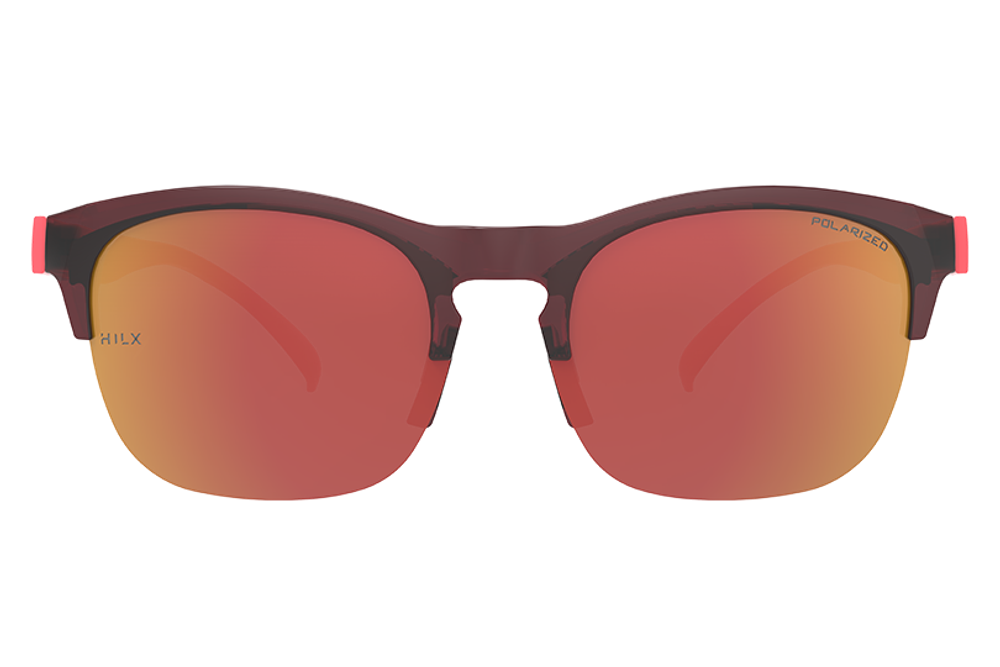 Спортивные очки HILX Interloop Shiny Crystal Dark Red Matt Solid Red / Red Mirror Polarized Lens