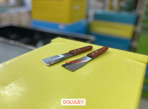 Лопатка ложка для меда с вогнутым полотном (желобок) из нержавейки