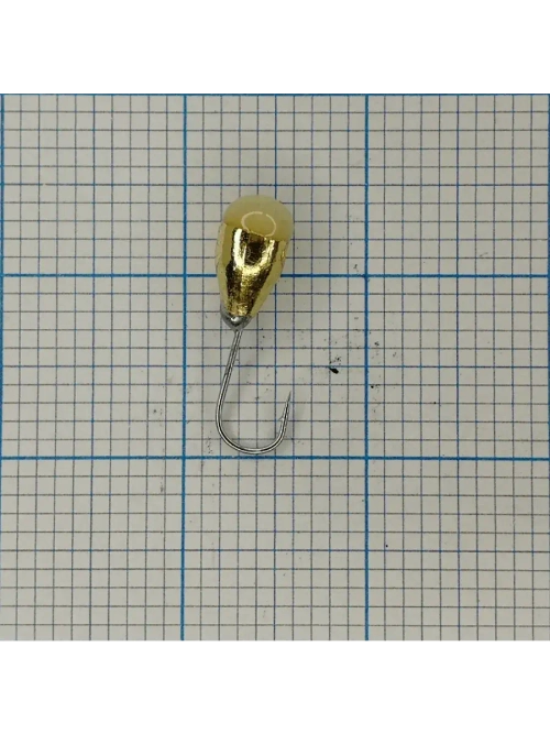 Мормышка вольфрамовая "ЯМАН"Капля с фосфором с отверстием