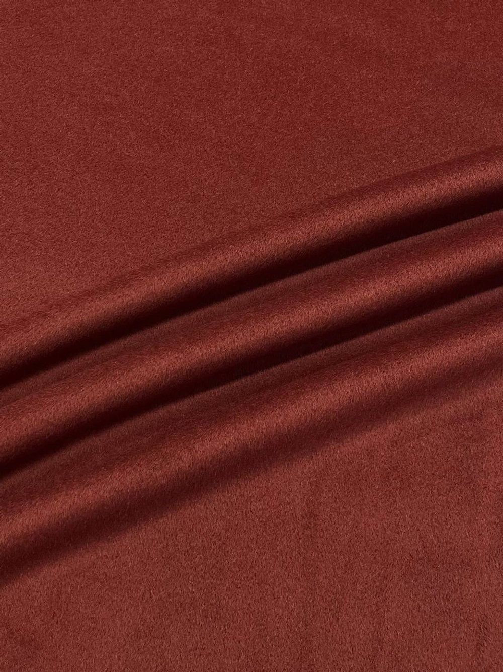 Шерсть с кашемиром пальтовая Max Mara терракотовая