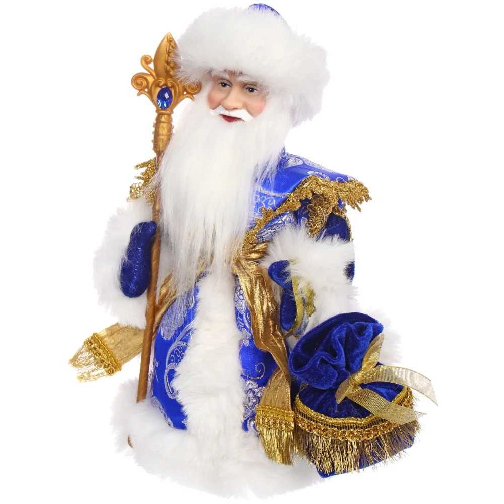 Дед Мороз музыкальный «Сказочный день» 30 см (синяя шубка)