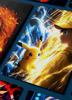 Картина на стену на металле от MetallSubArt "Покемон"