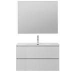 Тумба с раковиной подвесная BelBagno UNO-MINI-900-2C-SO-BO Bianco Opaco, раковина белая BB-8099-3-90