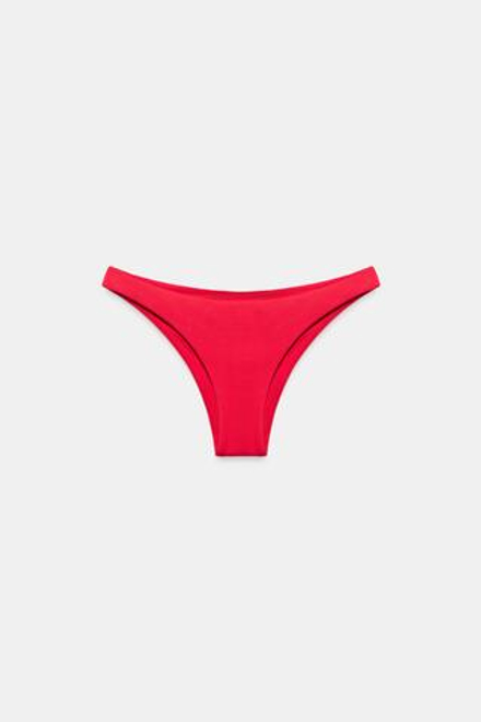 ZARA ОДНОТОННЫЕ ПЛАВКИ-БИКИНИ, КРАСНЫЙ