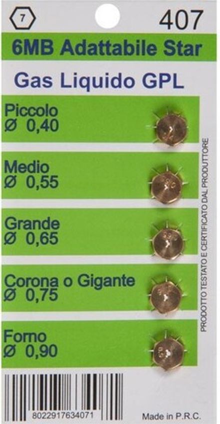 Жиклёры (форсунки) для газовой плиты Indesit, Ariston, Zanussi, Electrolux баллонный газ