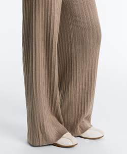 OYSHO Прямые брюки из ребристого трикотажа, темно-серый