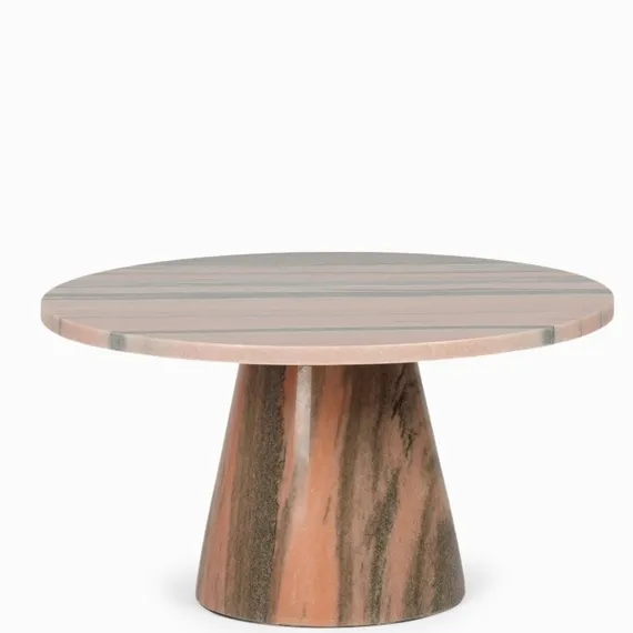 Кофейный стол Flick Ø56х30 см, розовый мрамор