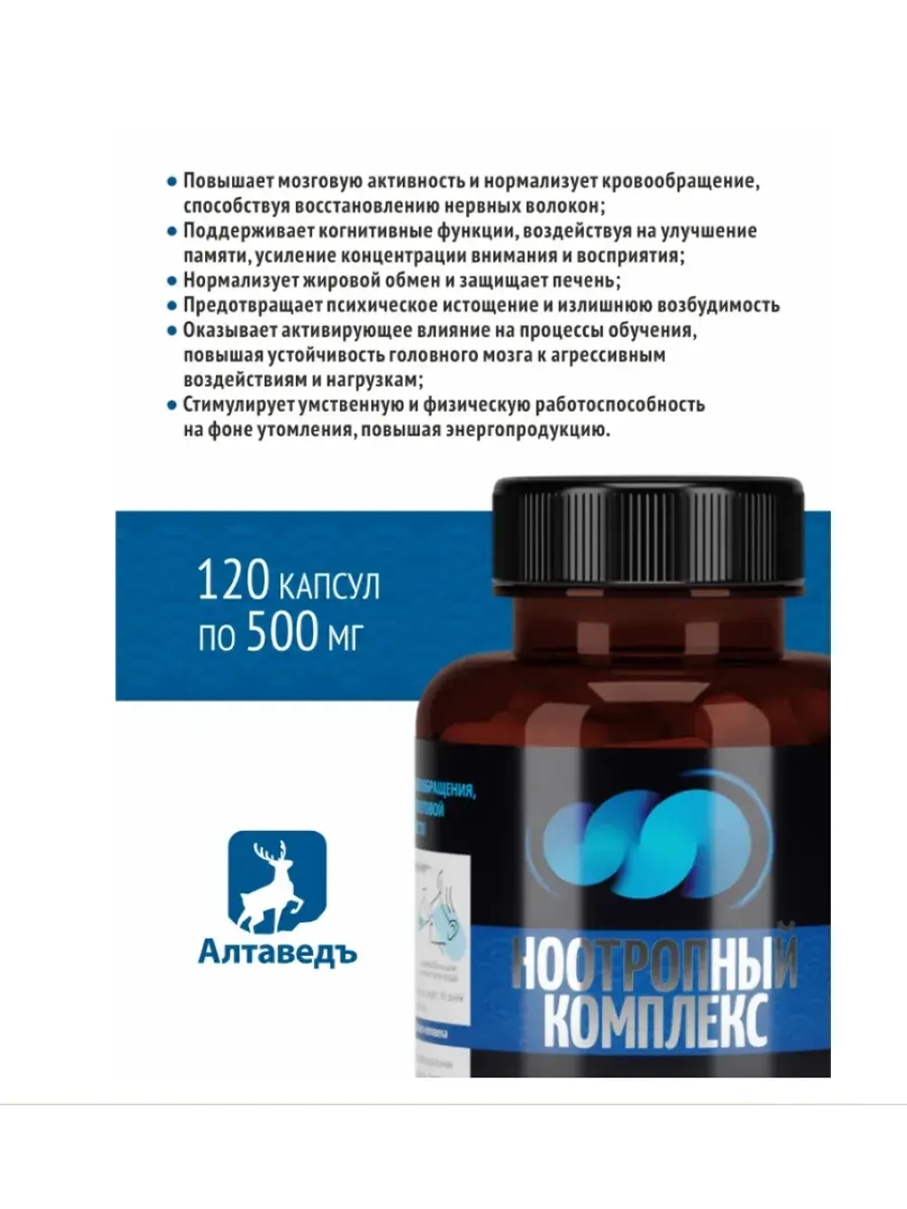 Ноотропный комплекс. Для мозга, для памяти