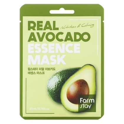 Маска тканевая для лица с экстрактом авокадо FarmStay Real Avocado Essence Mask 1шт