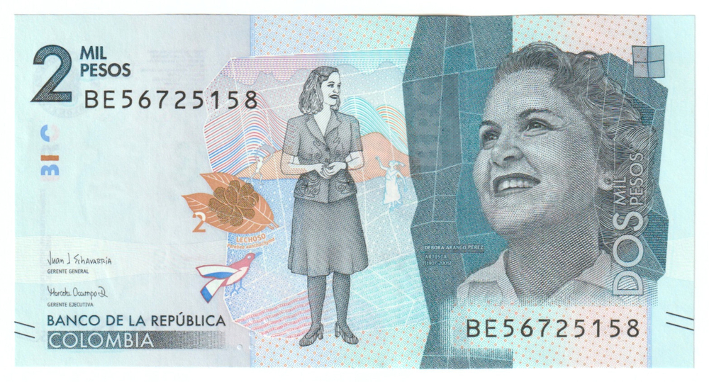Colombia, 2 000 Pesos, 2019, UNC