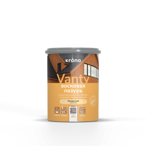 Лазурь восковая KRONA VANTY 0,75 бесцветный