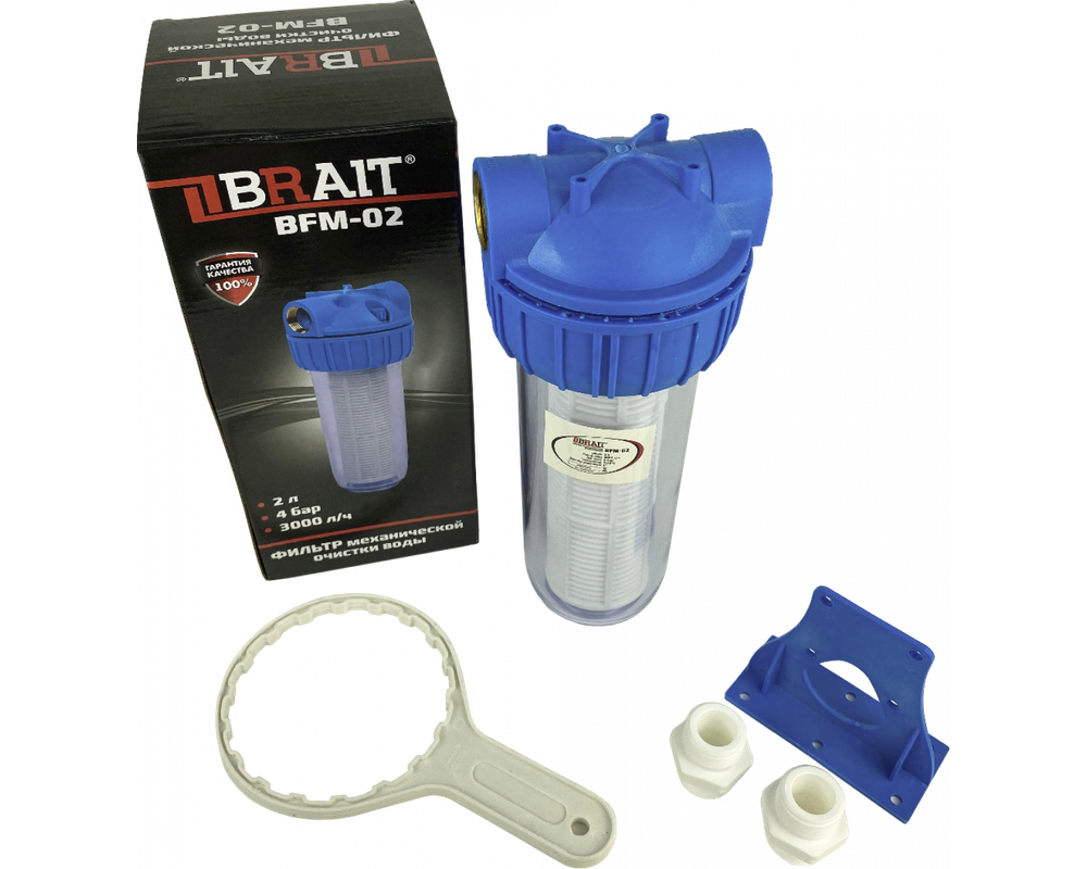 Фильтр мех.очистки воды BRIT BFM-02 на 2 литра 23.02.070.077