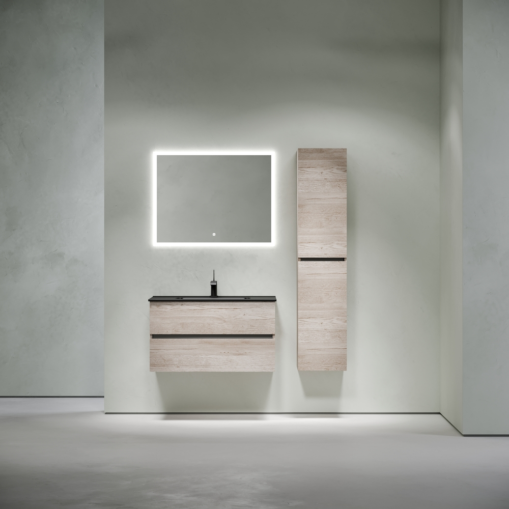 Тумба подвесная под раковину Sancos Urban, дуб галифакс натуральный 890х450х550