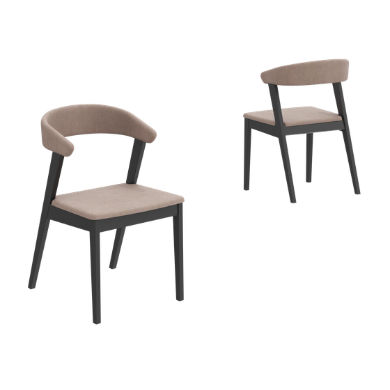 Стул кресло OSTIN 2, цвет черное дерево + велюр 231