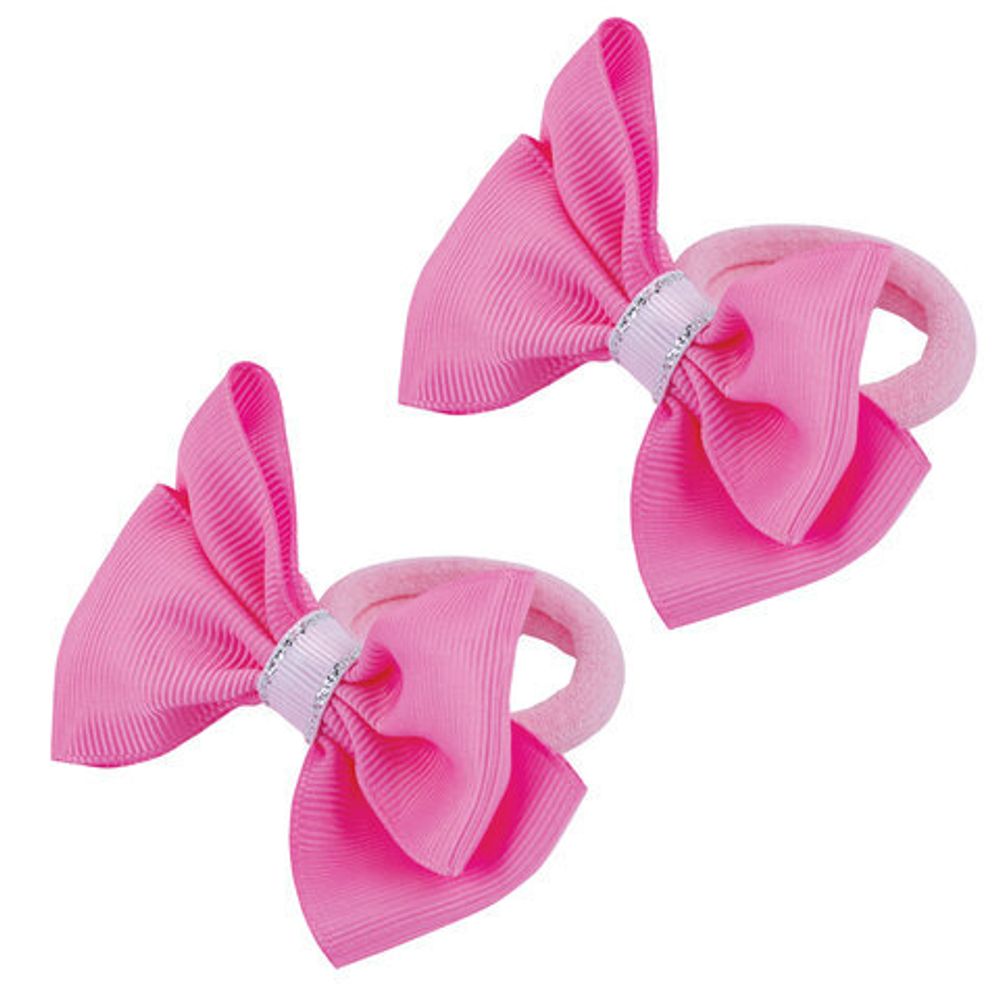 Резинки для волос НАБОР 2 шт., 8х4 см, с бантиком АССОРТИ, MONTE VITA, 457109