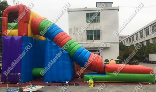 Надувная водная горка для бассейна «Красочный спуск» 12*6*6 м