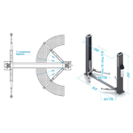 NORDBERG (N4122AE-5B) Подъемник 2х стоечный 380В, г/п 5т, с электростопорами