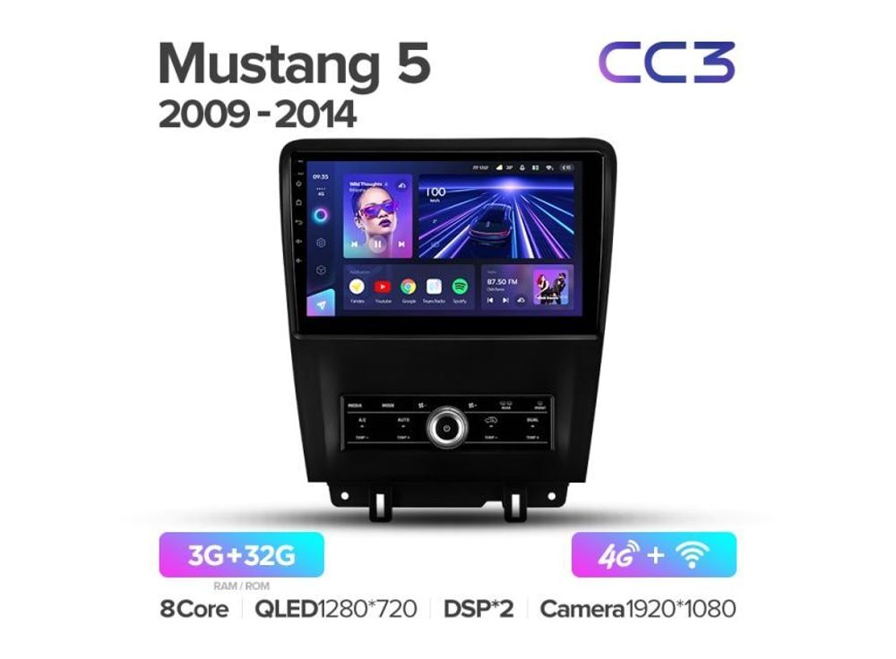 Магнитола Teyes CC3 3-32 Ford Mustang 5 S-197 2009-2014 10.2&quot;