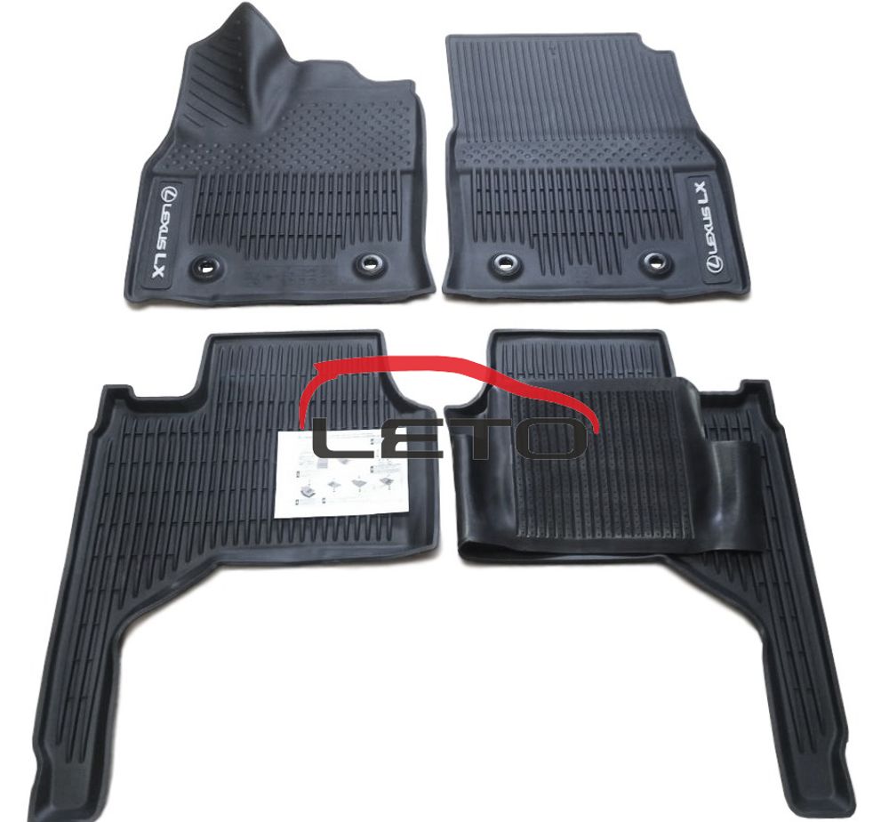 Коврики салона резиновые черные F-Sport (высокий борт) PW210-60024 PW21060024