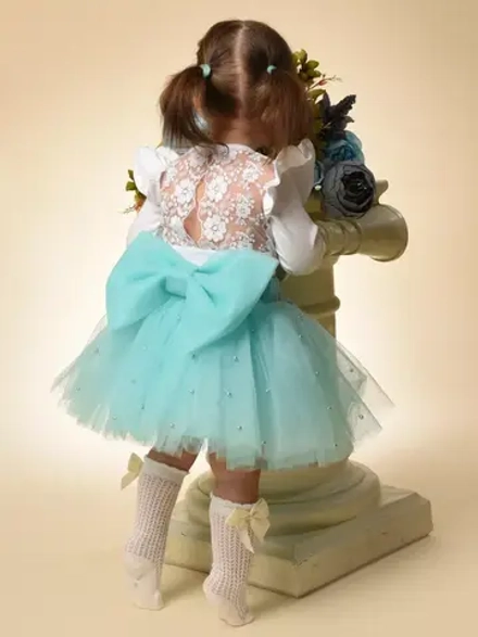 Юбка-пачка фатиновая с бусами