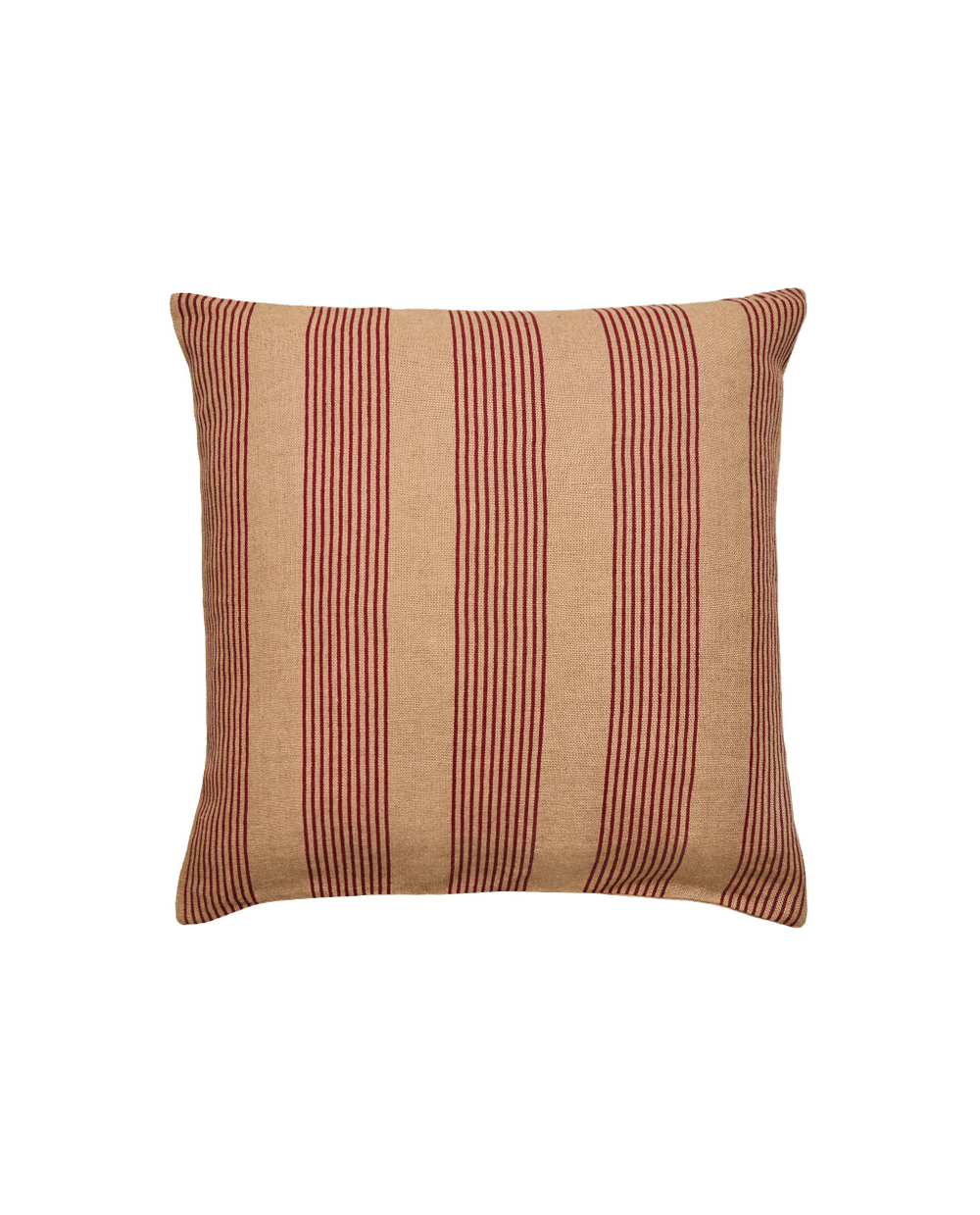 Zara Home наволочка декоративная из льна, светло-бежевый, в полоску, 50x50 см