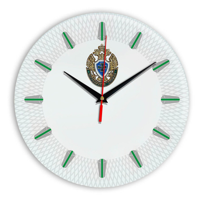 Настенные часы "Эмблема Пограничной службы 02 56" Декор для дома, подарок