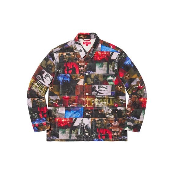 Supreme FW21 Week 1 Nas and DMX Collage Denim Chore Coat