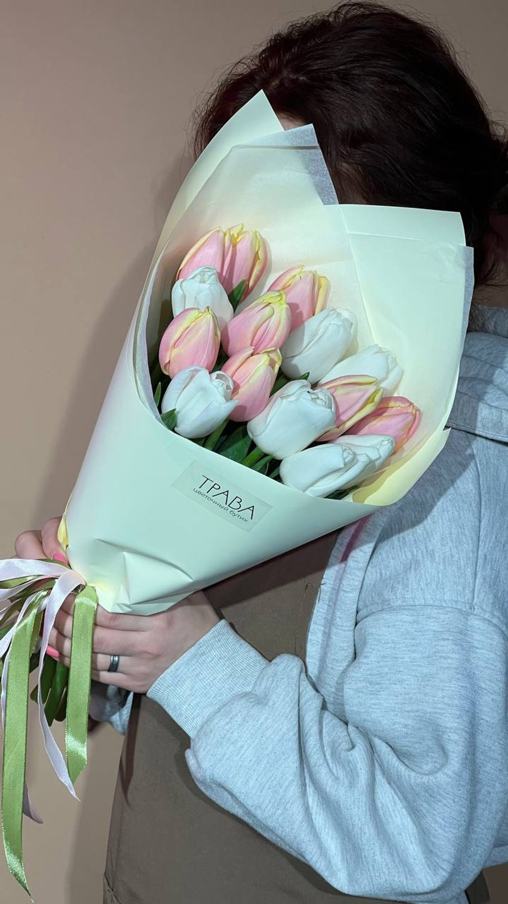 Букет "Нежная весна", Тюльпаны 15шт