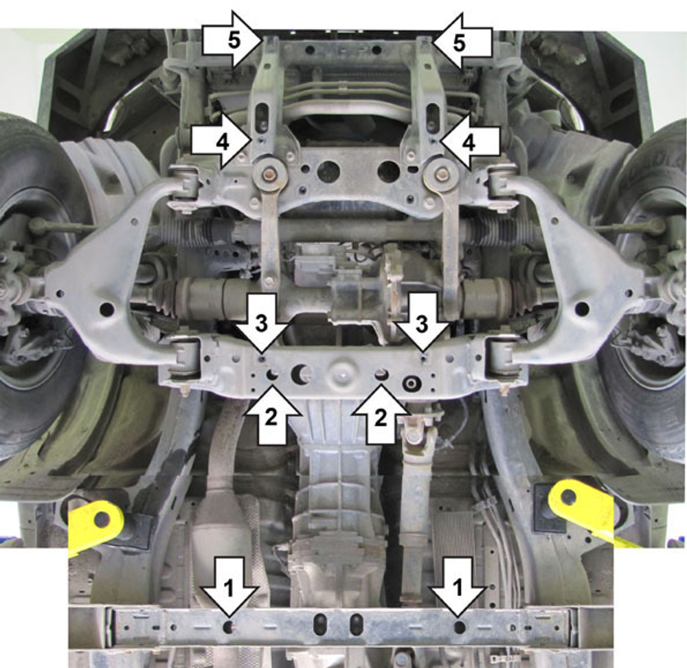 Защита стальная 3 мм Р, Д, КПП Toyota HILUX MOTODOR.12514