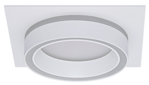 Светильник GX53 TERRA квадрат белый, встраиваемый, 105*105*40 мм, 50 шт/кор