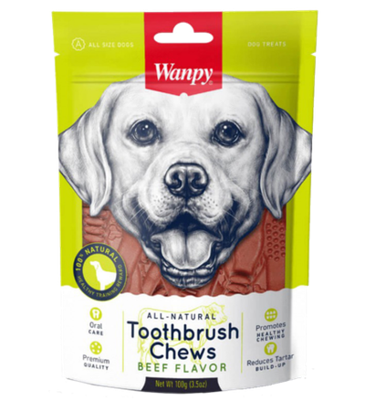 Wanpy Dog Лакомство для собак "Зубные щетки со вкусом говядины" 100гр. (33005)