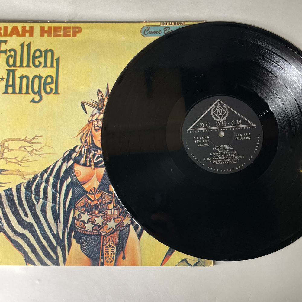 Винтажная виниловая пластинка LP Uriah Heep Fallen Angel (Россия 1993)