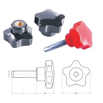 Рукоятка  с наружной резьбой M6 D=25 L=25, 10 шт. Woodwork 993.06.25
