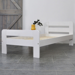 Кровать деревянная 90х200 односпальная Берт с основанием, из сосны, белая