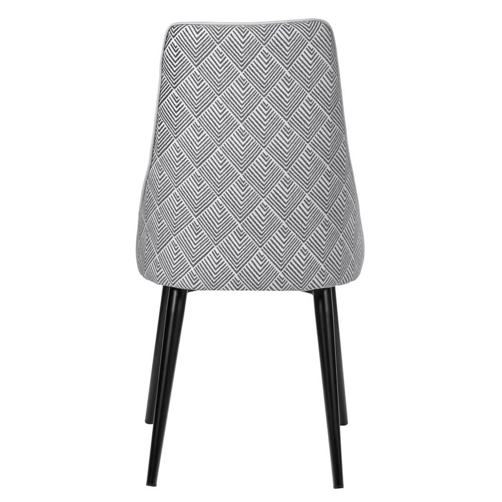 Стул Bradex Home Dave серый с жаккардом