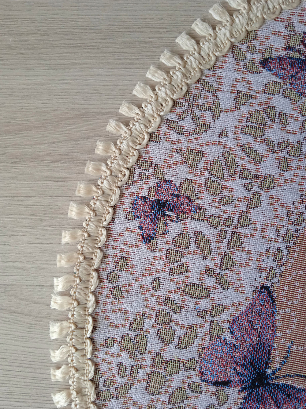 Набор декоративных гобеленовых салфеток Лаванда и кружево d 39 2шт