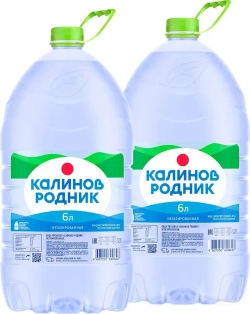 Вода негазированная Калинов Родник минеральная, 2 шт х 6 л
