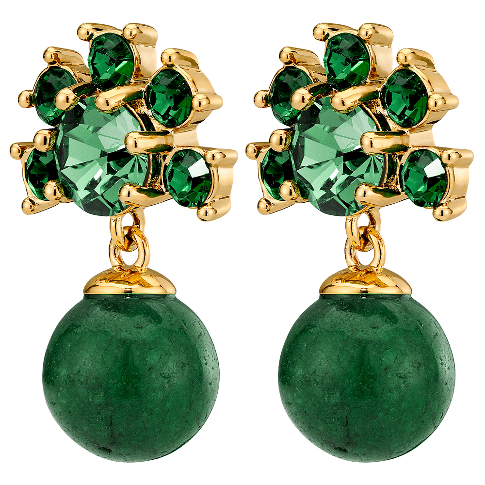 Серьги Dyrberg Kern VERONICA SG EMERALD GREEN 450110
